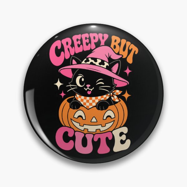 Artikelvorschau, Retro Creepy But Cute Black Cat Witch Hat entworfen und verkauft von Design Vibras.
