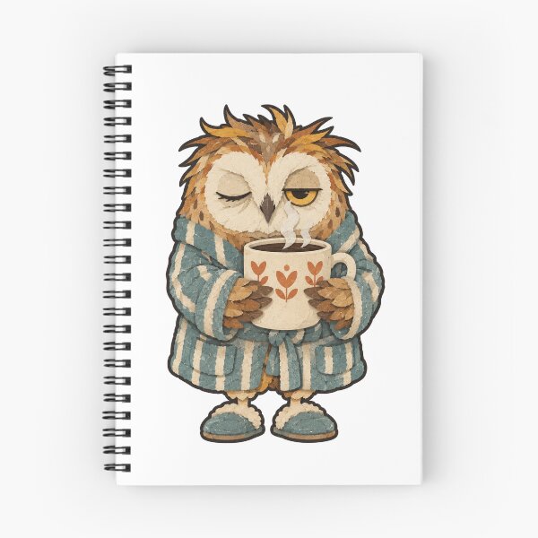 Item preview, Grumpy Night Owl in a Bathrobe Clutching Coffee designed and sold by eignvalue.