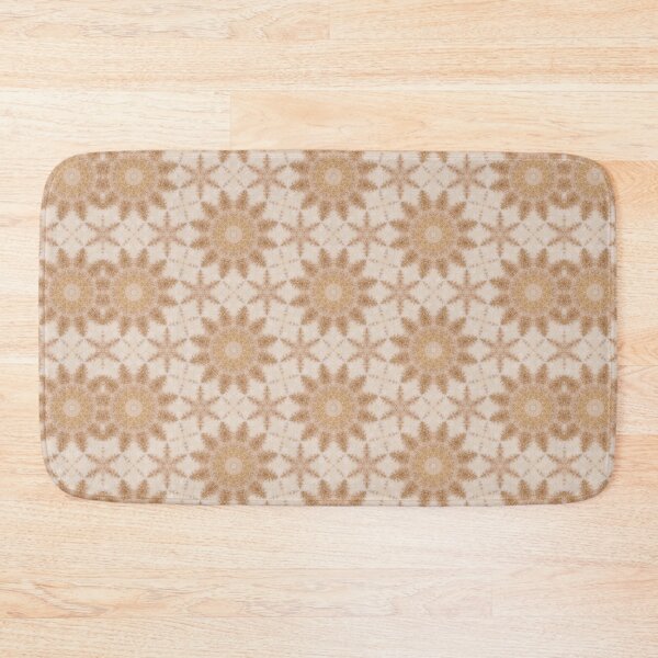 Item preview, Warm Sand Amber Gold Hexagonal Tile Pattern Mandala - Duvet Cover designed and sold by ArithraStudio.