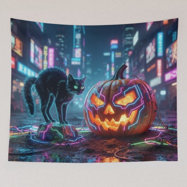 Item preview, Cyberpunk Neon Cat  designed and sold by KingsArtworx 2.