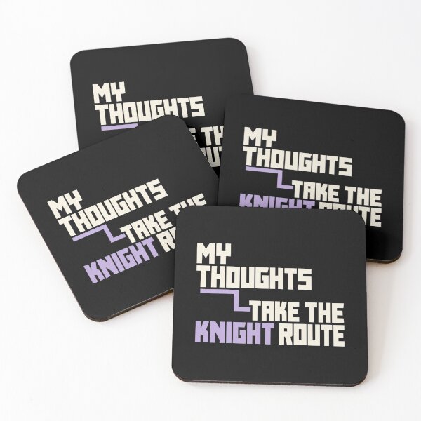Item preview, Knight Route Chess Thinking Typography designed and sold by Katalice Design.