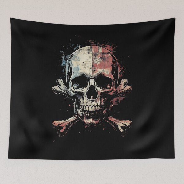 Item preview, Digital Glitch Skull and Crossbones designed and sold by ERODED SELF.