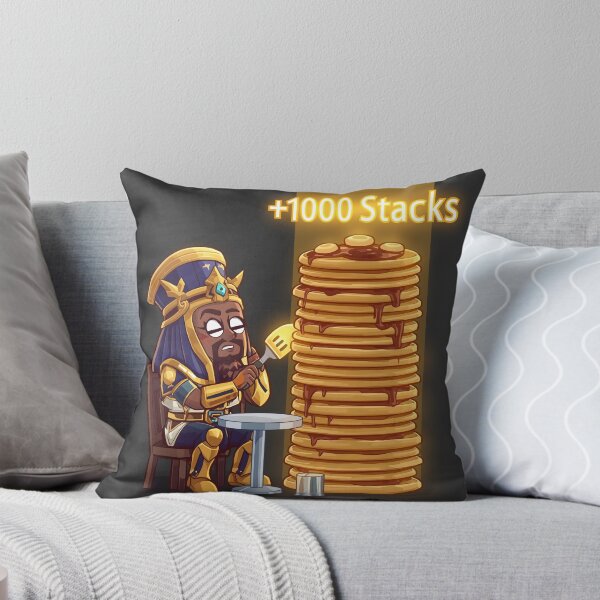 Item preview, Funny Nasus Stacking Pancakes Poster - League of Legends Top Lane Meme Art Print designed and sold by GGDesigns1.