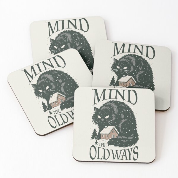 Item preview, Mind the Old Ways Witchy Black Cat Folk Horror Design designed and sold by FaeryNuff.
