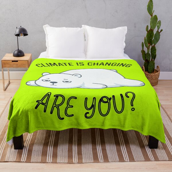 Item preview, Lazy Polar Bear Climate Awareness Cartoon designed and sold by matrixvip.