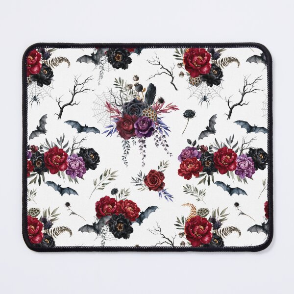 Item preview, Gothic Halloween Floral with Bats designed and sold by ColorFlowArt.