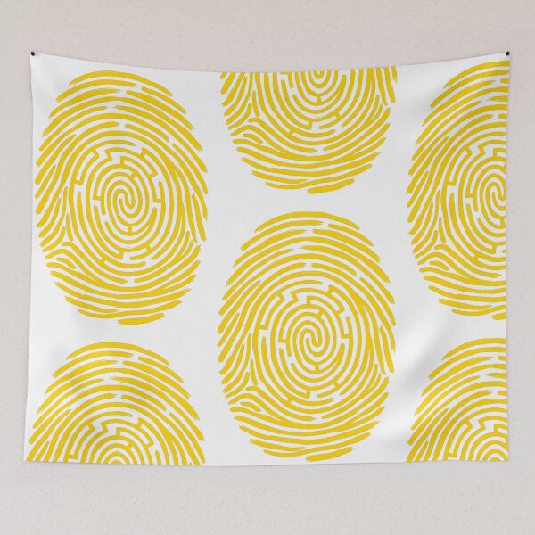 Item preview, Fingerprint Maze Yellow Art designed and sold by Yellow Zone.