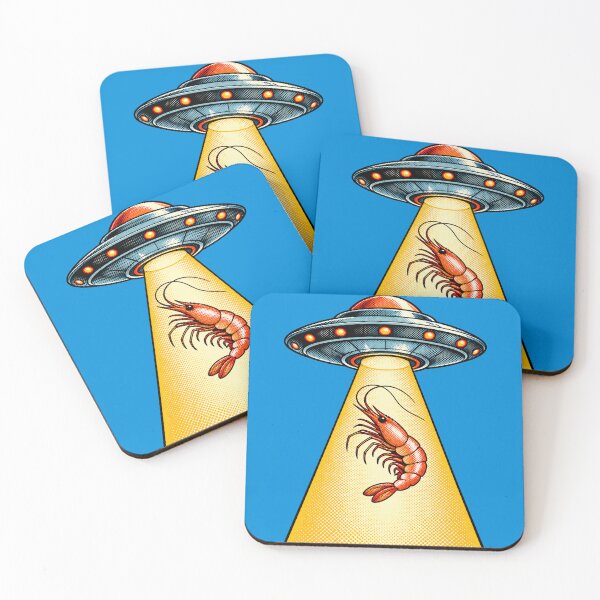 Item preview, UFO Abducting a Giant Shrimp designed and sold by orange-grape.