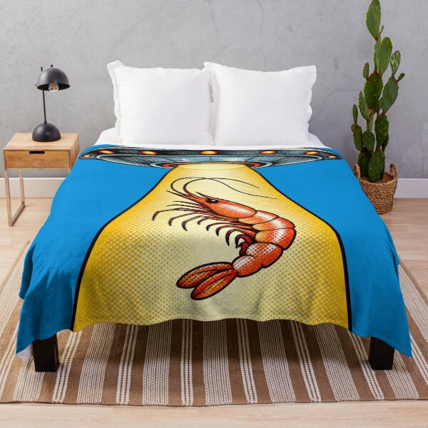 Item preview, UFO Abducting a Giant Shrimp designed and sold by orange-grape.