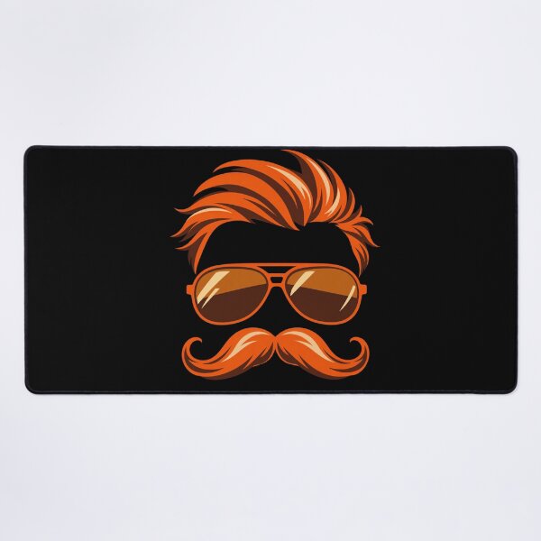 Item preview, Mike Ditka Orange Sunglasses Mustache Abstract Icon designed and sold by bootycatclube.