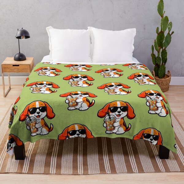 Item preview, Beagle Puppy with Glasses and Bubble Tea | Kawaii Dog Summer Aesthetic Cool designed and sold by AstronautMerch.