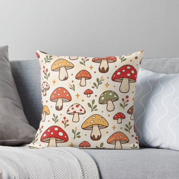 Item preview, Whimsical Mushroom Woodland Pattern designed and sold by PunchDrop.