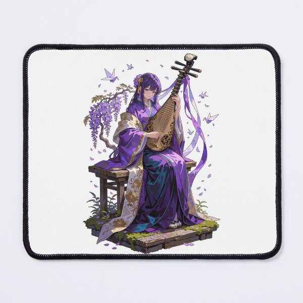 Item preview, Biwa Sorceress - Spirit Musician Yokai Anime Art designed and sold by WUSCHELWORKS.