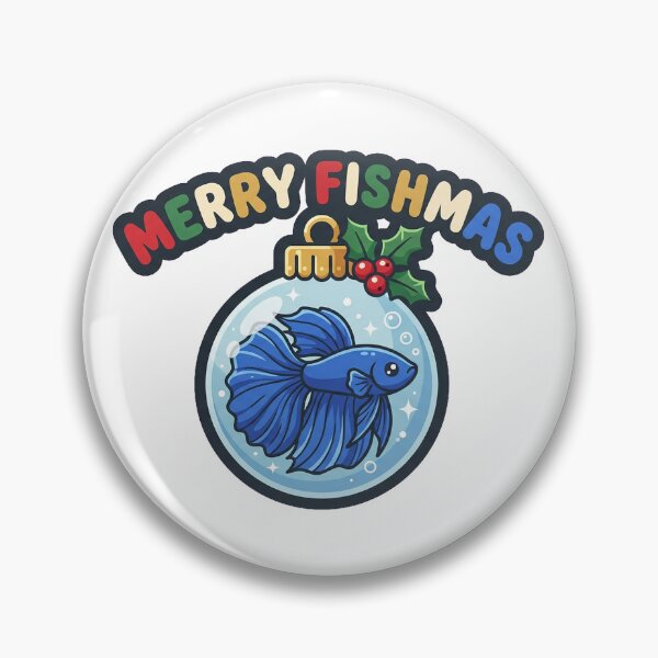 Item preview, Merry Fishmas Betta Fish in Christmas Ornament designed and sold by MIRAJIL.