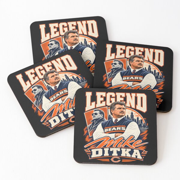 Artikelvorschau, Mike Ditka Legendenporträt Doppelansicht Skyline entworfen und verkauft von bootycatclube.
