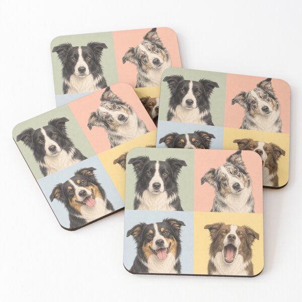Item preview, I Love Border Collies Portraits designed and sold by pixiedustpaint.