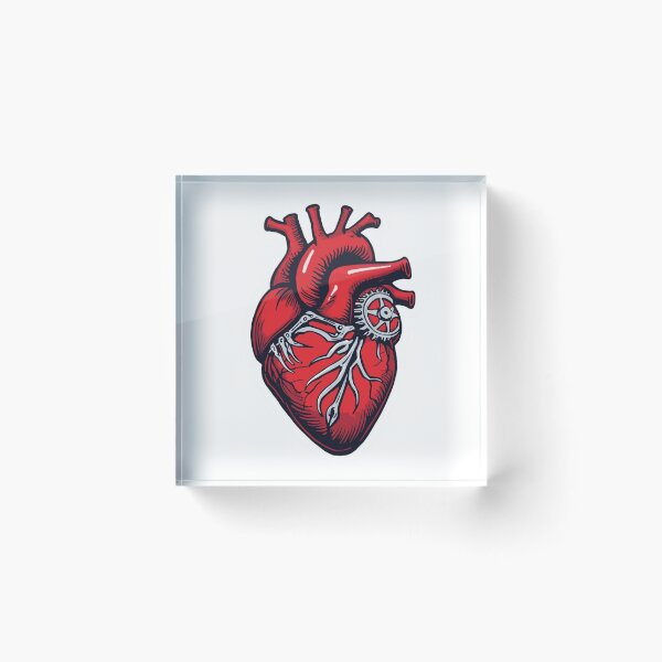 Item preview, Cyberpunk Mechanical Cardio Heart Sticker designed and sold by Stylestickers55.
