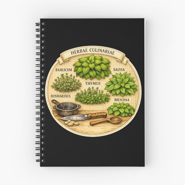 Item preview, Herbae Culinariae - Rosemary Basil Sage Herb Chart Art designed and sold by ArtoryWorks.