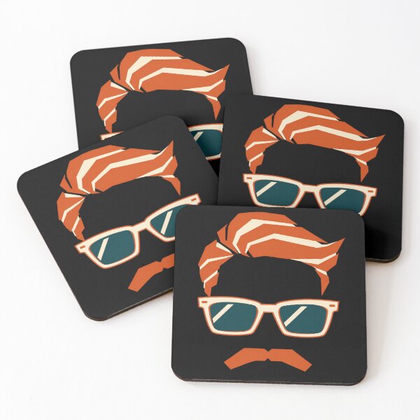 Artikelvorschau, Mike Ditka stilisierter Kopf Sonnenbrille Schnurrbart Symbol entworfen und verkauft von bootycatclube.