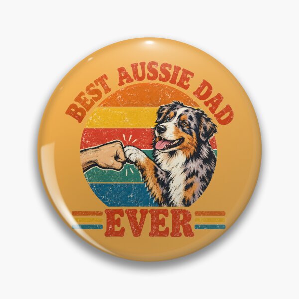 Item preview, Best Aussie Dad Ever Retro Shepherd Fistbump designed and sold by Yellowriversss.