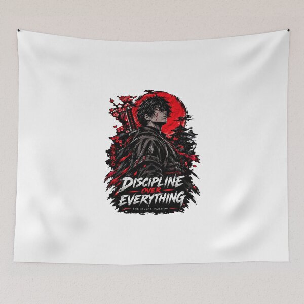 Item preview, Discipline Over Everything – Dark Samurai Anime Streetwear designed and sold by AD-NOVA!!!.