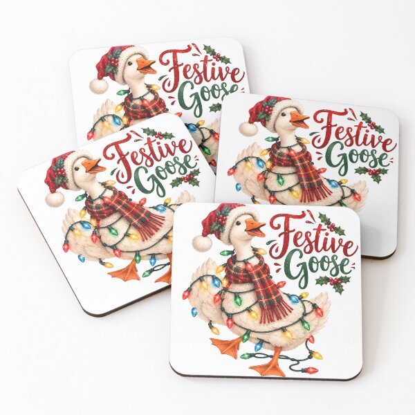 Item preview, Festive Christmas Goose designed and sold by ColorFlowArt.