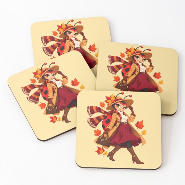 Item preview, Fall Fashion with a Stylish Ladybug Girl designed and sold by karamram.