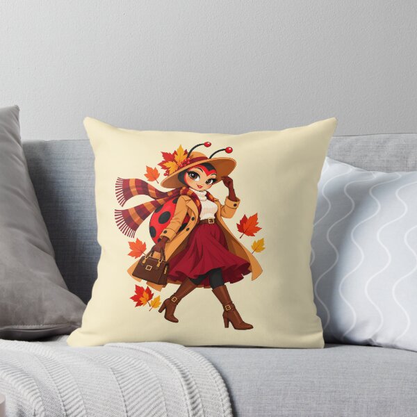 Item preview, Fall Fashion with a Stylish Ladybug Girl designed and sold by karamram.