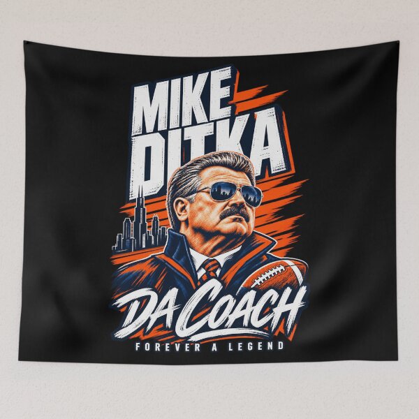 Item preview, Mike Ditka Da Coach Forever a Legend Portrait designed and sold by bootycatclube.