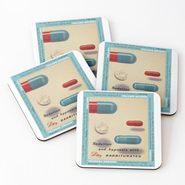 Item preview, Vintage Lilly Barbiturate Advertisement – Retro Sedative and Hypnotic Pharmaceutical Art designed and sold by PharmaOriginals.
