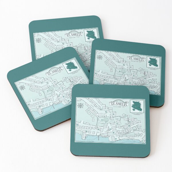 Item preview, St. Amelia Map designed and sold by DeviantMerch.