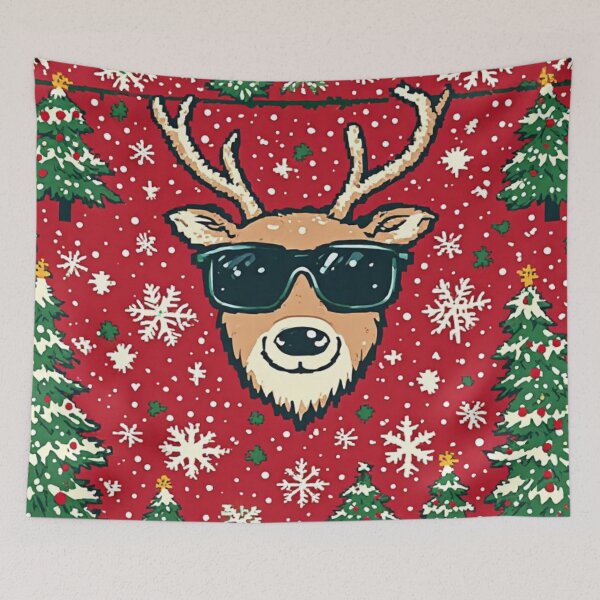 Item preview, Cool Reindeer Retro Winter Art designed and sold by AWADHESH  CHAURASIA.