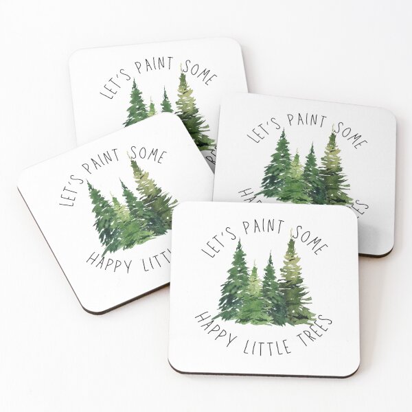 Item preview, Let's Paint Some Happy Little Trees designed and sold by The Artful Pearl.
