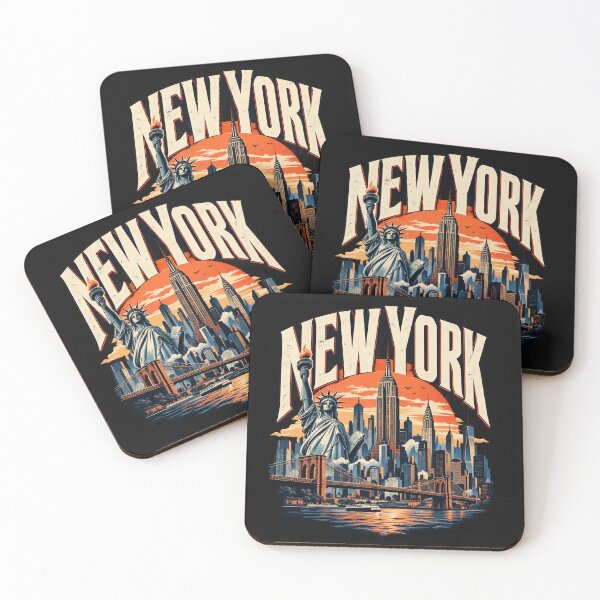 Item preview, New York City Vintage Skyline Retro NYC Sunset designed and sold by BladiWear.