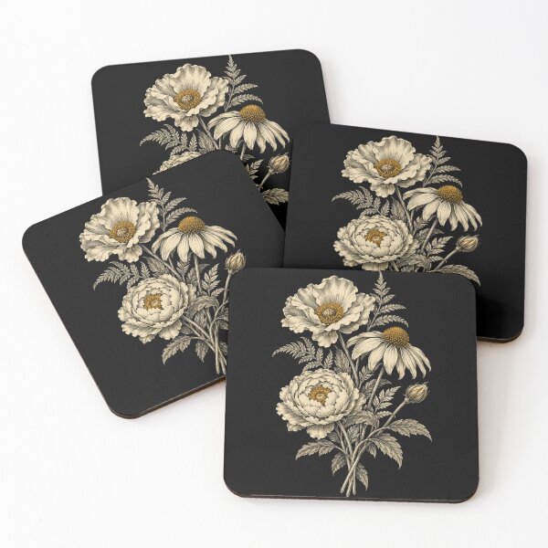 Item preview, Garden Blooms Botanical Engraving Art designed and sold by Katalice Design.
