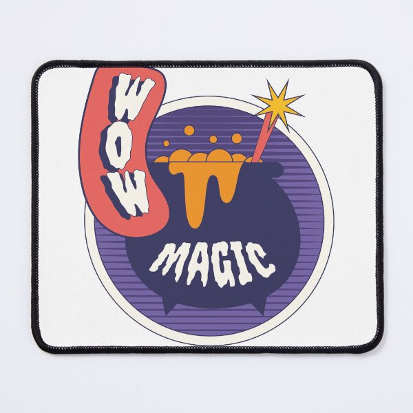 Item preview, Witch Cauldron Wow Magic - Retro Halloween Badge designed and sold by Jackson-Will.