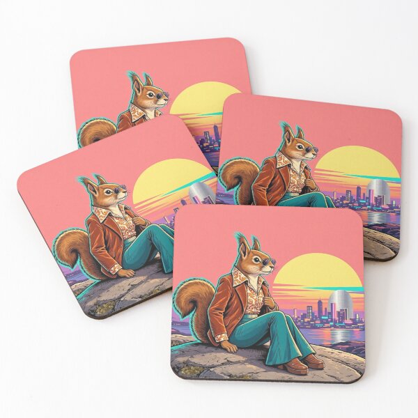 Item preview, Retro 70s Synthwave Squirrel | Cool Vintage Disco Squirrel Art designed and sold by Dogandesighn.