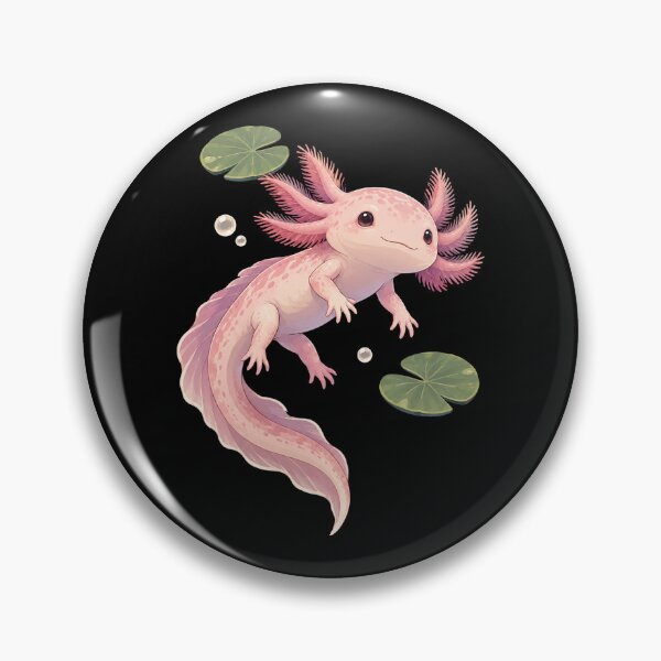 Item preview, Floating Axolotl With Water Lilies designed and sold by Katalice Design.