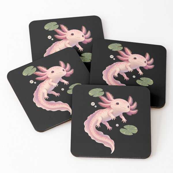 Item preview, Floating Axolotl With Water Lilies designed and sold by Katalice Design.