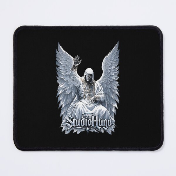Item preview, Celestial Guardian – Silver Winged Angel Dark Fantasy Art designed and sold by StudioHugo.