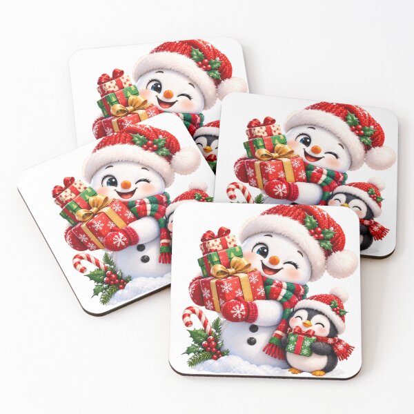 Item preview, Snowman and Penguin Christmas Sticker, Cute Winter Gifts Holiday Gift designed and sold by HoMya.