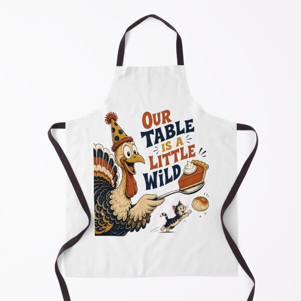 Item preview, Our Table Is A Little Wild Funny Party Turkey designed and sold by KristenosNehk.