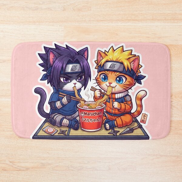 Item preview, Maruchan Ramen Break Anime Ninja Cats Instant Noodles Graphic Art designed and sold by CuteKats.