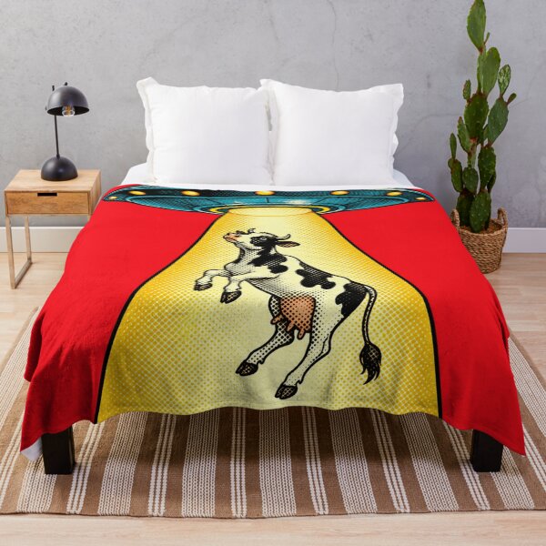 Item preview, UFO Abducting a Cow designed and sold by orange-grape.