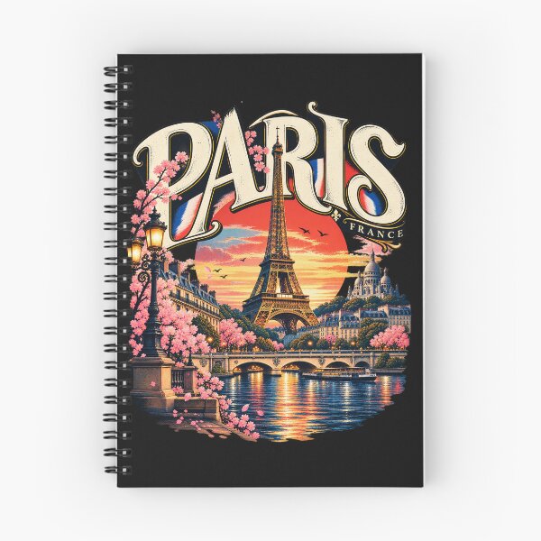 Item preview, Paris France Vintage Eiffel Tower Retro Sunset City Skyline designed and sold by BladiWear.