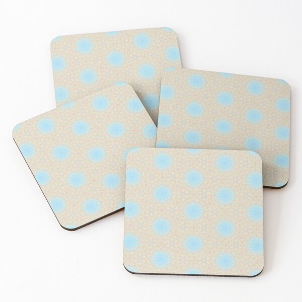 Item preview, Sky Blue Sunlit Sand Hexagonal Tile Pattern Mandala - Duvet Cover designed and sold by ArithraStudio.