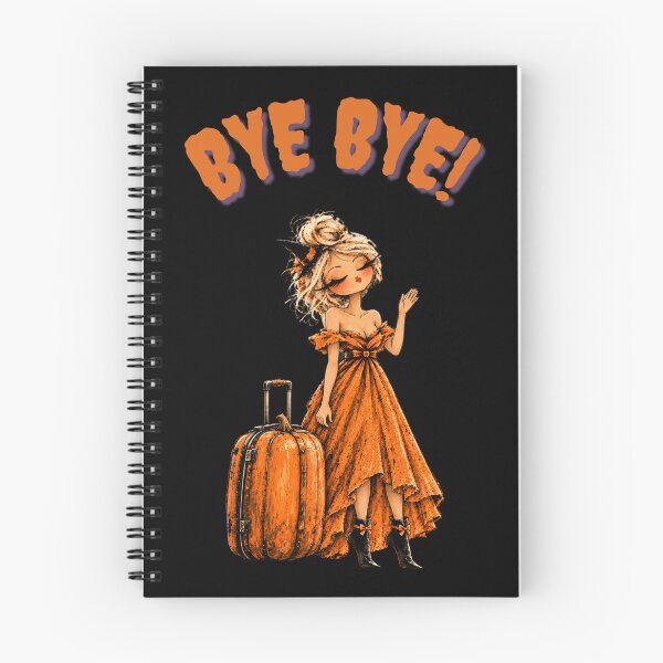 Item preview, Bye Bye! Pumpkin Witch With Suitcase – Funny Halloween Art designed and sold by byMosia.
