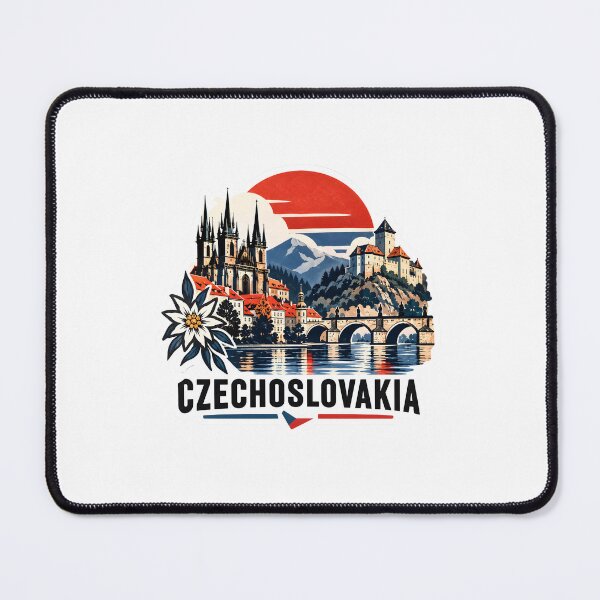 Item preview, Pegatina de viaje vintage de Checoslovaquia: Castillo de Praga, arquitectura gótica y arte europeo retro. designed and sold by Orbit Ink.