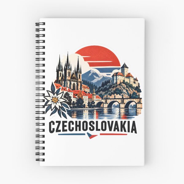 Item preview, Czechoslovakia Vintage Travel Sticker – Prague Castle, Gothic Architecture & Retro European Art designed and sold by Orbit Ink.