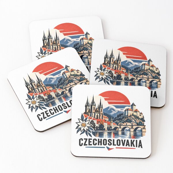 Item preview, Czechoslovakia Vintage Travel Sticker – Prague Castle, Gothic Architecture & Retro European Art designed and sold by Orbit Ink.